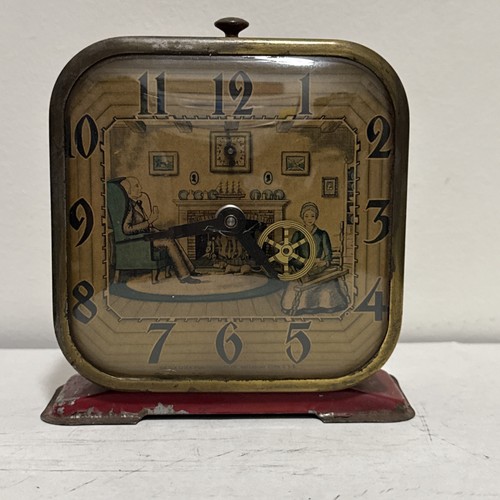Vintage lux clock mfg red - clock,