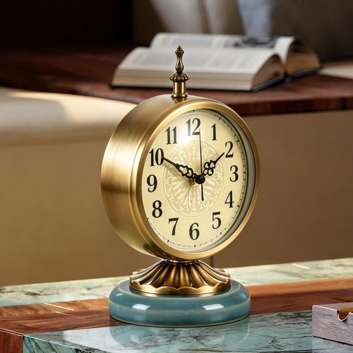 Silent vintage table clock - silent,