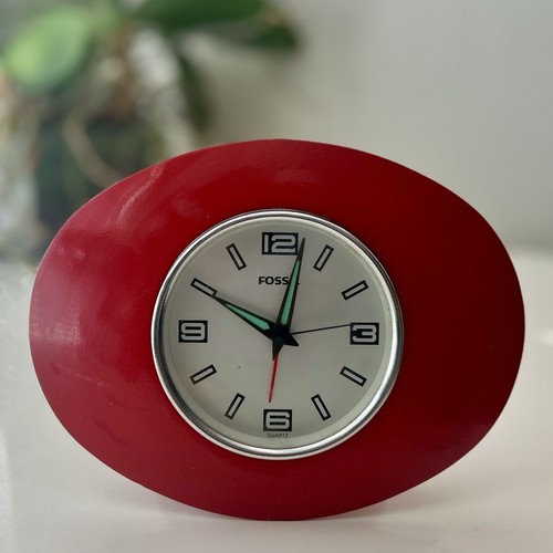 Fossil red enameled desk table - fossil,